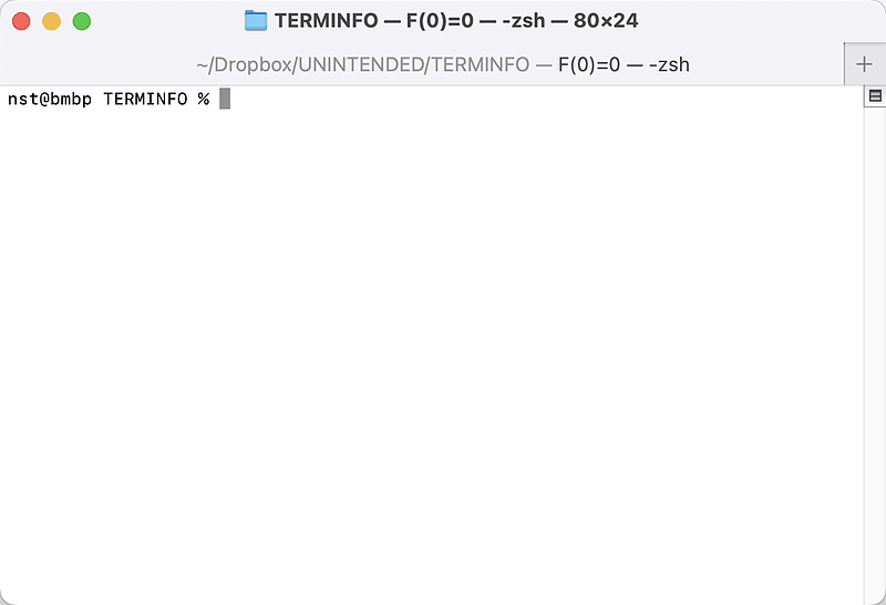 Terminal session